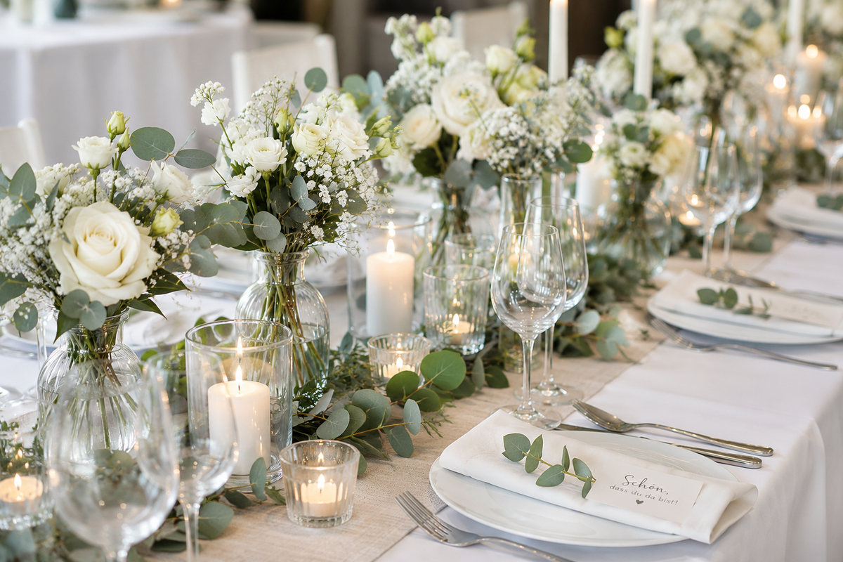 Blumen für Tischdeko, Hochzeiten und Events