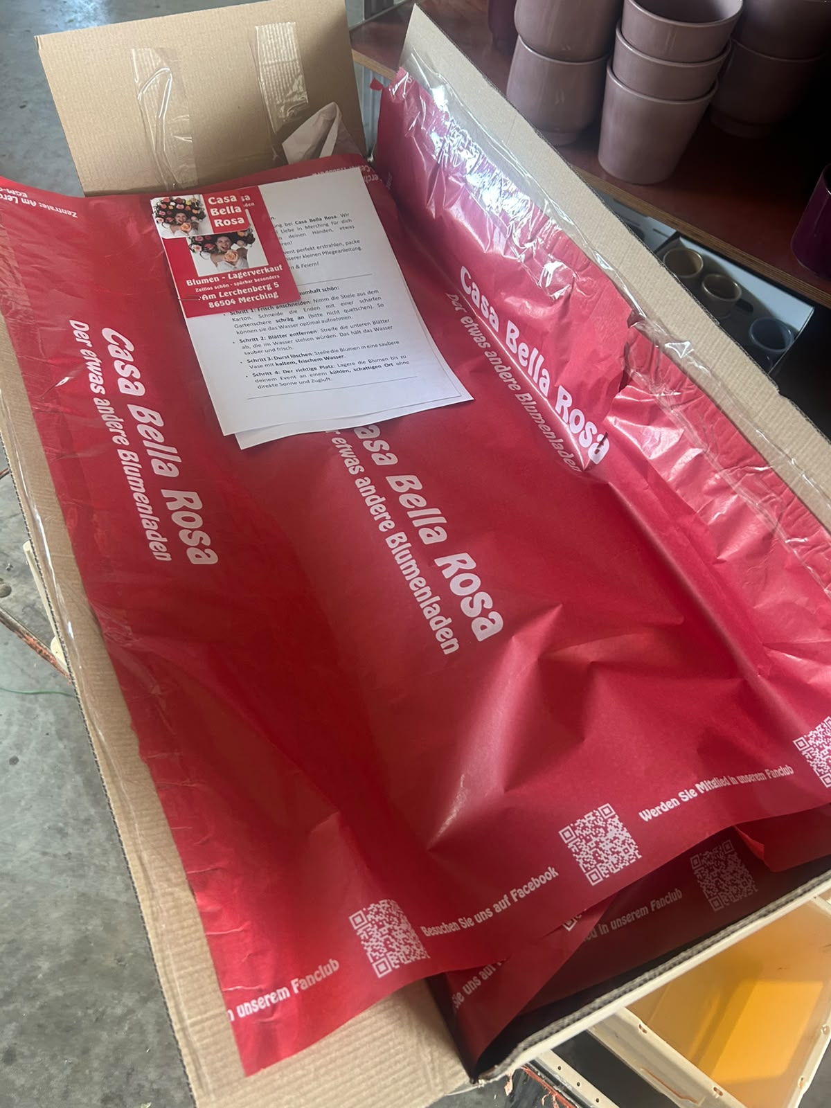 Casa Bella Rosa Schnupper-Box (Frischer Blumen- & Grün-Mix) – Dein XL-Überraschungspaket in echter Floristen-Qualität