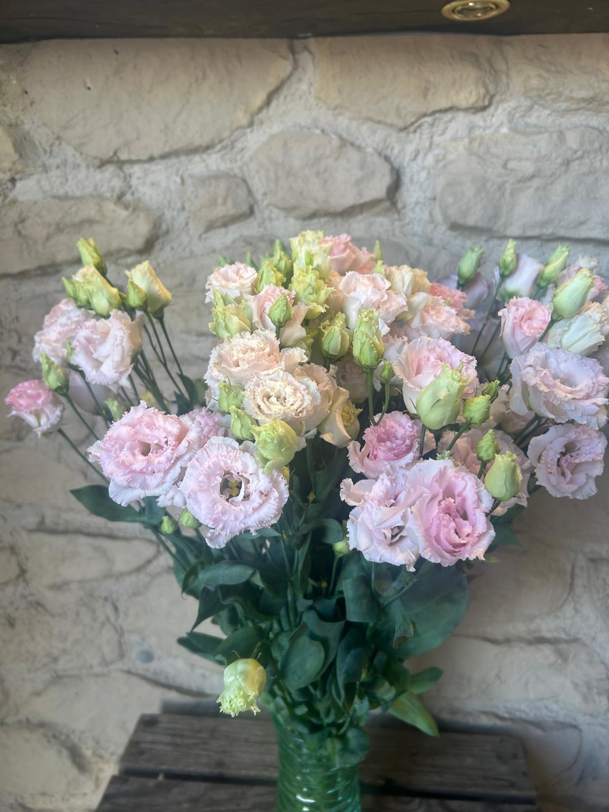 Lysianthus 'Wedding Pink' (Edel-Rosa) – Der gefüllte Premium-Seidentraum für deine DIY-Hochzeitsfloristik (10er-Bund)