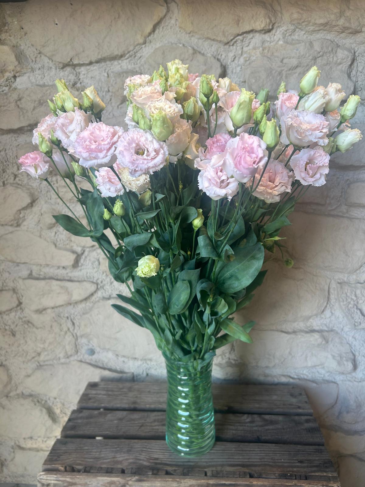 Lysianthus 'Wedding Pink' (Edel-Rosa) – Der gefüllte Premium-Seidentraum für deine DIY-Hochzeitsfloristik (10er-Bund)