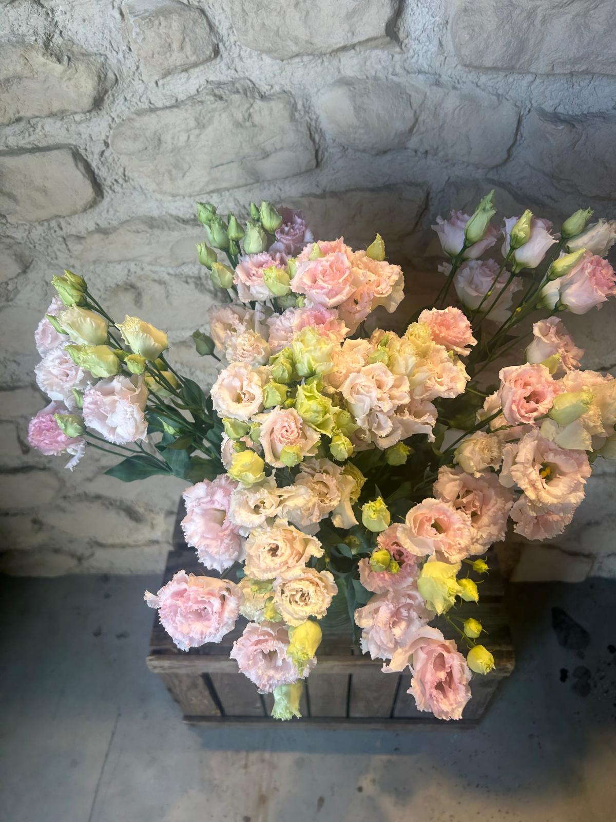 Lysianthus 'Wedding Pink' (Edel-Rosa) – Der gefüllte Premium-Seidentraum für deine DIY-Hochzeitsfloristik (10er-Bund)
